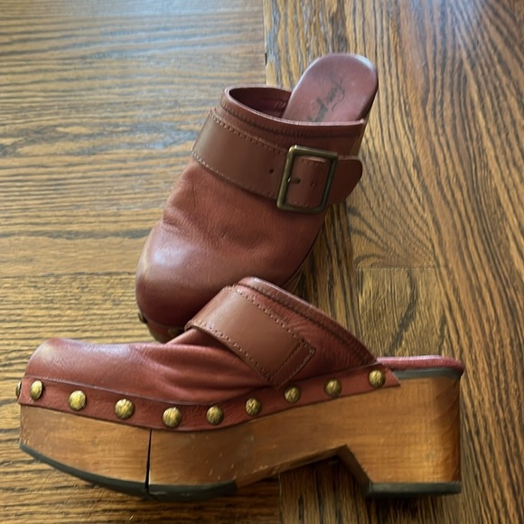 Free People Shoes Culver City Clog size 38 worn 1x color mahogany - Picture 5 of 7